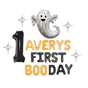 First Booday Balloon Banner Halloween First Birthday Halloween 1st Birthday Party Little Boo Birthday Fall 1st Birthday Decorations Spooky