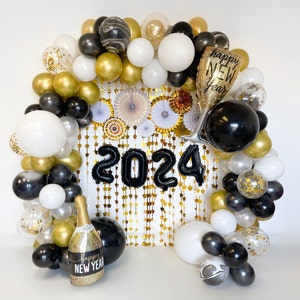 New Years Eve Balloon Garland NYE Party Decorations 2024 New Years Party Decor New Year 2024 Party New Years Eve Decor NYE Party 2024