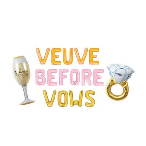 Veuve Themed Bachelorette Party Decorations Veuve Bach Party Decor Veuve Before Vows Bridal Shower Engagement Party Supplies Veuve Balloons