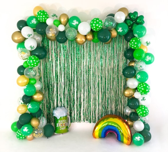 Palloncini E Decorazioni Per San Patrizio, Bandiere Irlandesi E Trifogli, 34 Pezzi Per Feste A Tema