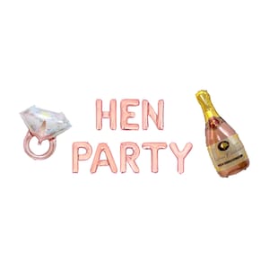 Hen Party Letter Balloon Kit Bachelorette Party Decorations Bachelorette Balloons Hen Party Bachelorette Hen Night Bachelorette Party Decor