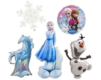 Frozen Birthday Party Frozen Balloons Elsa Ana Olaf Ice Horse Nokk Anna Balloons Frozen Party Decorations Frozen Party Decor Props Snowflake
