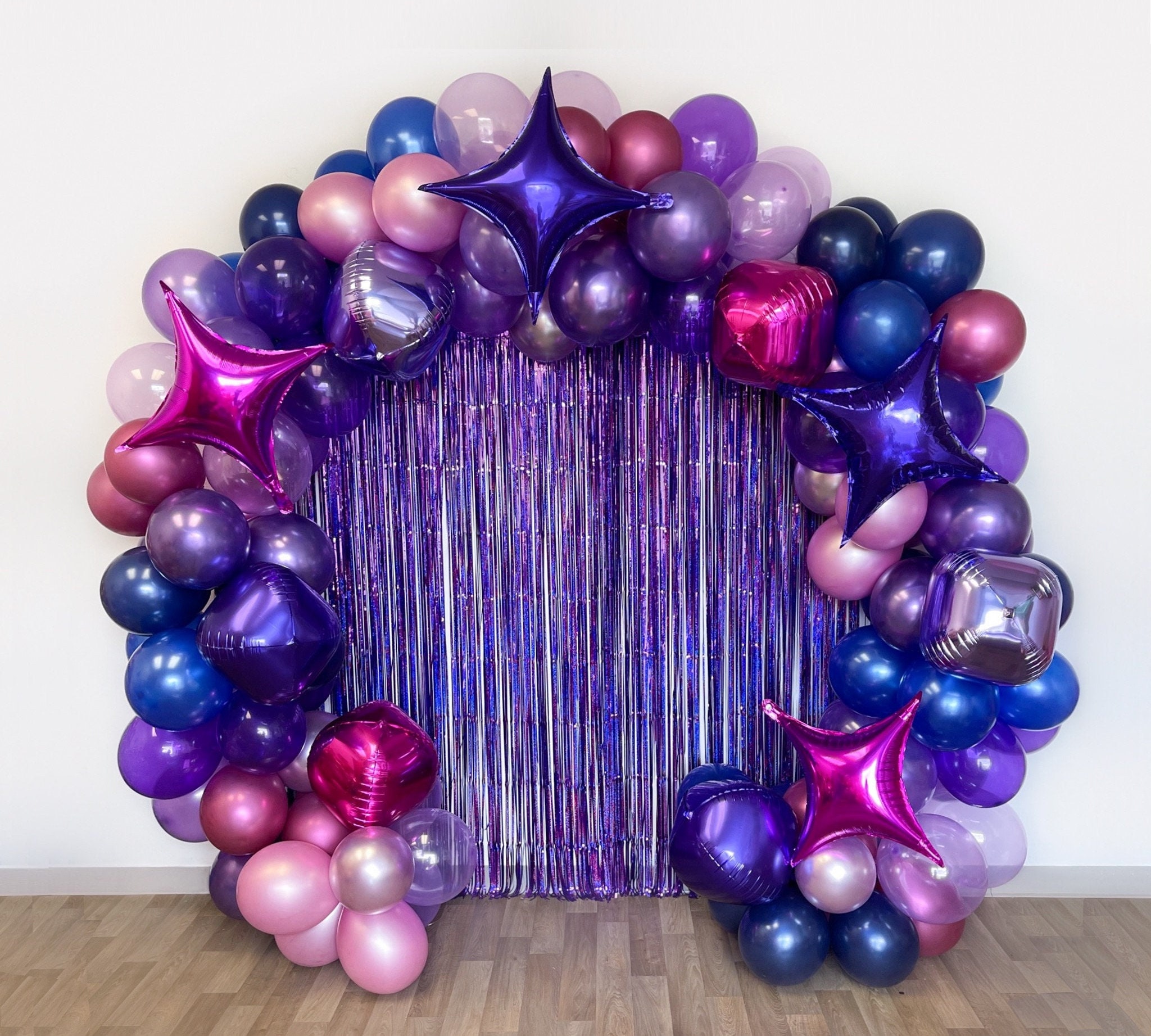 Light up Purple Balloon Arch Euphoria Balloon Garland Party Purple