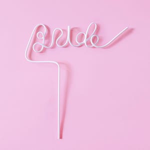 Bride Straw White Bride Straw Bachelorette Party Decor Bach Party White Bride Straw Party Favors Silly Bride Straws