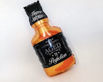 Whiskey Bottle Balloon Whiskey Balloon Aged To Perfection Birthday Party For Him 21st 25th 30th 40th 50th 60th Whisky Theme