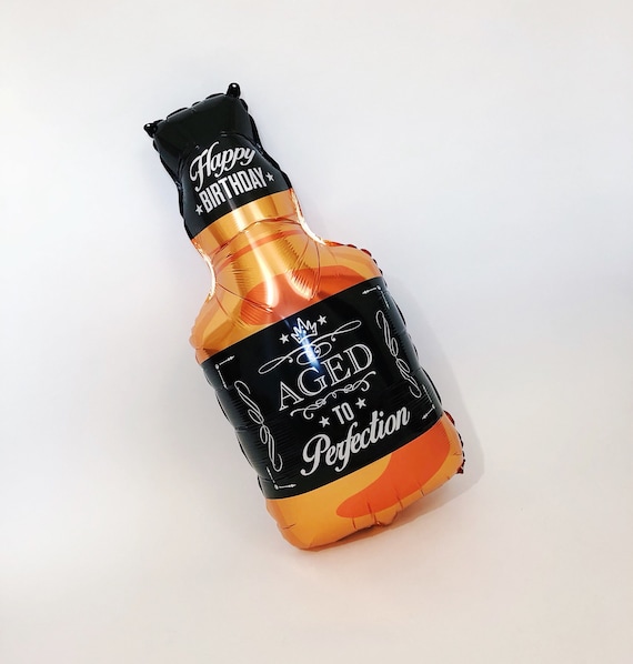 Whiskey Bottle Balloon Whiskey Balloon Aged To Perfection Birthday Party For Him 21st 25th 30th 40th 50th 60th Whisky Theme