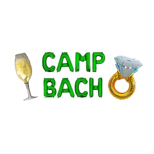 Camp Bach Letter Balloon Kit Bachelorette Party Decorations Bachelorette Balloons Camp Bachelorette Summer Camp Trap Bachelorette Camping