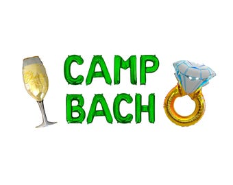 Camp Bach Letter Balloon Kit Bachelorette Party Decorations Bachelorette Balloons Camp Bachelorette Summer Camp Trap Bachelorette Camping