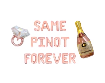 Same Pinot Forever Letter Balloon Kit Bridal Shower Balloon Banner Bachelorette Party Decorations Engagement Party Bride Balloons Wine Pinot