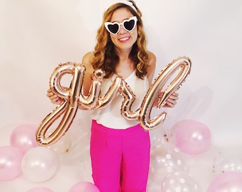 Baby Girl Balloons Baby Shower Balloons Girl Gender Reveal Balloons Baby Sprinkle Decorations Baby Announcement balloons Baby Girl Balloon