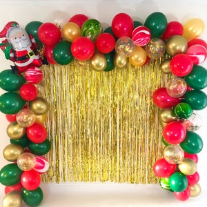Christmas Balloon Garland Kit Christmas Party Decorations Christmas Balloon Arch Ugly Christmas Sweater Party Decorations Friendsmas Banner image 6