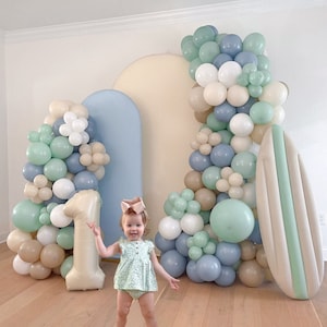 The Big One Surf Birthday Balloon Arch Surf First Birthday Decorations Surf Party Decor The Big One Balloon Garland Kit Surfer Backdrop