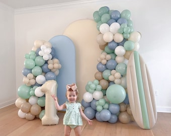 The Big One High Chair Banner – Wave & Surfboard 1st Birthday Decor, Summer Beach Party Highchair Decoration - View #8
