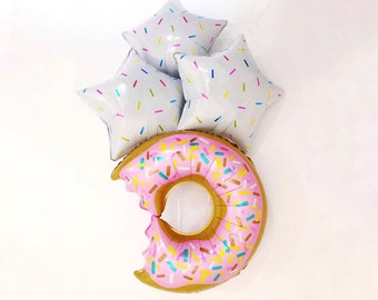 Donut Grow Up Party Donut Balloons Donut Balloon Bouquet Kit Donut Birthday Party Balloons