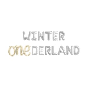 Winter Onederland Balloon Banner Winter 1st Birthday First Birthday Wonderland 1st Birthday Wonderland Theme Winter Baby Birthday Sign