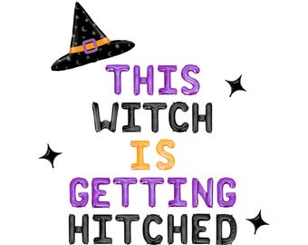 This Witch Is Getting Hitched Letter Balloon Kit Halloween Bachelorette Party Decorations Halloween Balloons Spooky Bachelorette Witch Bach