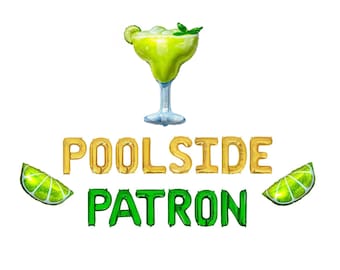 Poolside Patron Letter Balloon Kit Tequila Bachelorette Party Decorations Margarita Balloons Fiesta Bachelorette Margs & Matrimony Decor