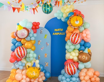 Party Animals Balloon Garland Balloon Arch Party Animals Birthday Party Decorations Kid Birthday Party Animal Decor For Boys Circus Big Top