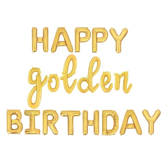 Golden on sale birthday balloons