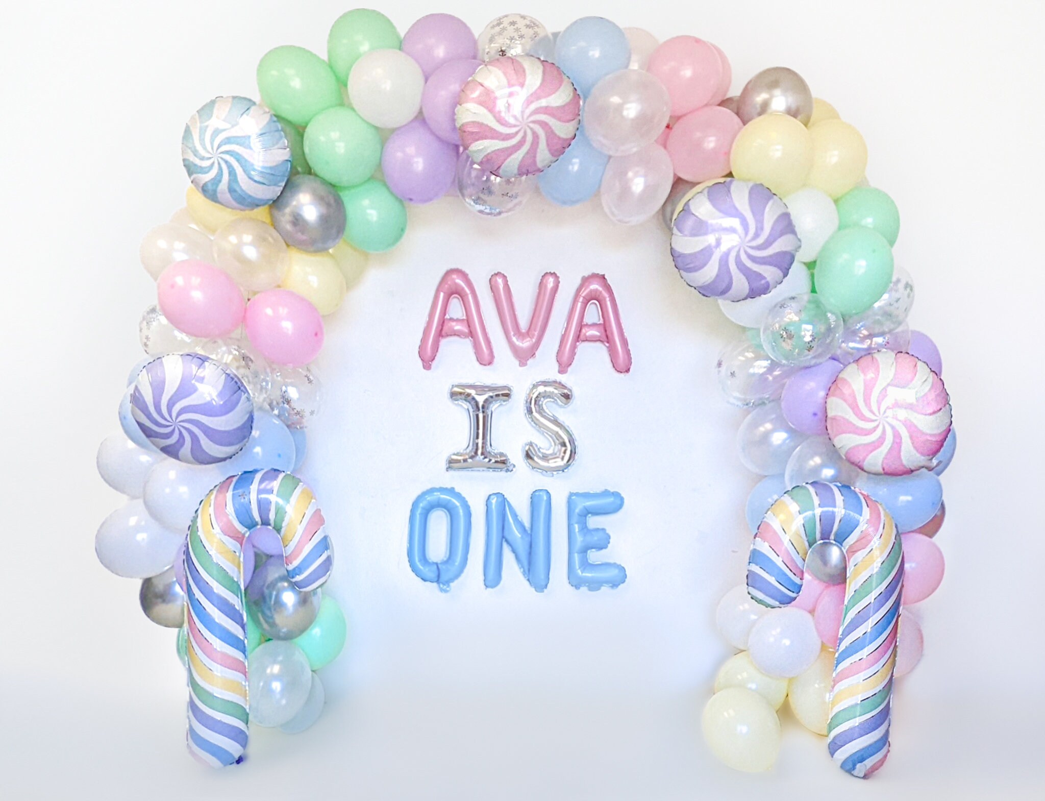 Pastel Winter Onederland Balloon Garland Kit by CherCanDoIt
