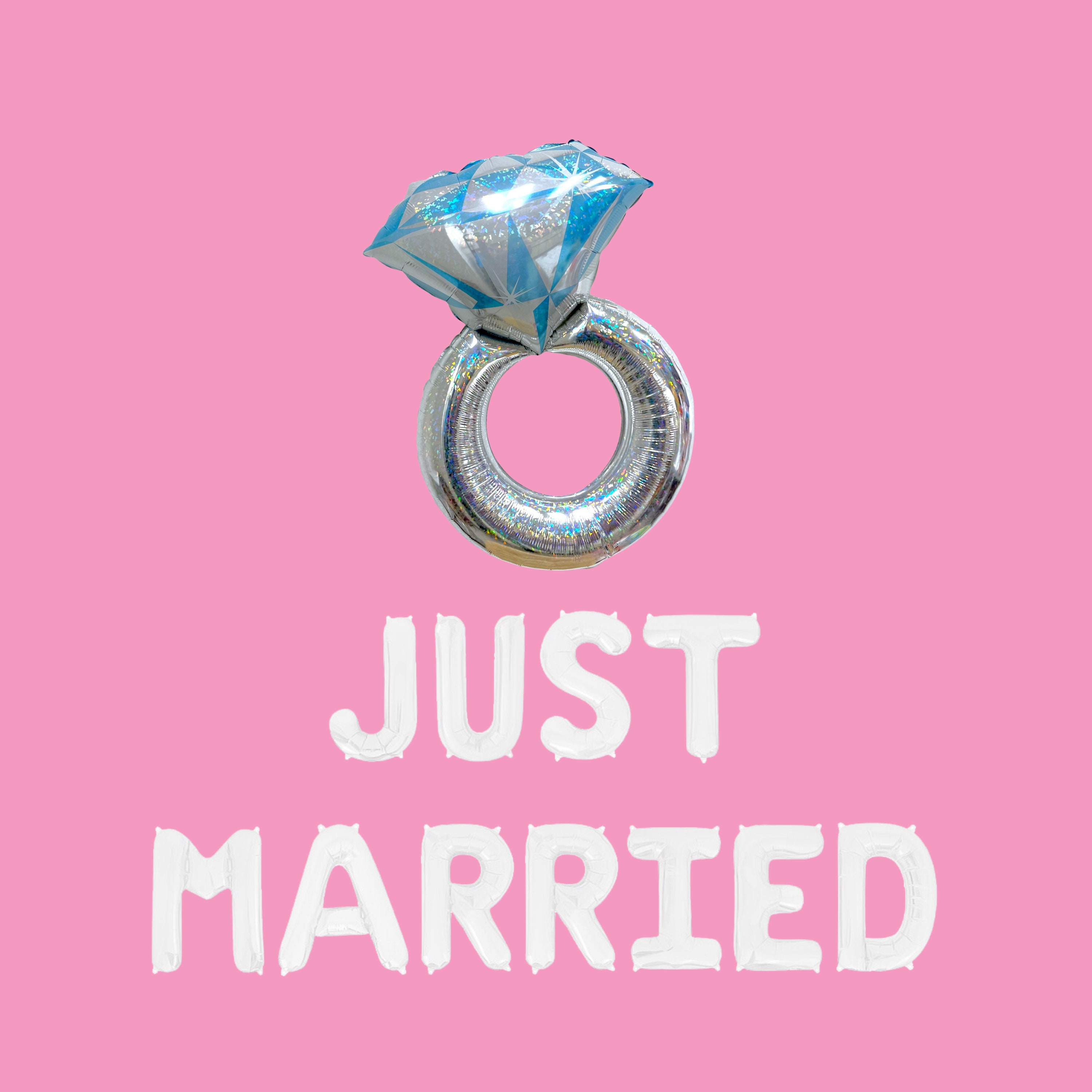Just Married Letter Balloon Kit Wedding Balloon Banner I Do BBQ Decor Las Vegas Wedding Decor Wedding Brunch Bridal Brunch