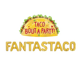 Taco Party Balloons Fiesta Balloons Taco Bar Mexican Decor Taco Party Decorations Balloons Banner Balloon Letters Fiesta Party Fiesta Banner