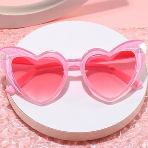 Pink Heart Shaped Sunglasses Galentines Day Party Favors Bachelorette Party Bach Party Favors Bride Squad Bride to Be Valentines Day Prop