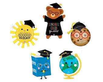 Graduation Party Balloons Grad Party Decorations Pre-K Grad Decor 1st Grade Grad Decor Elementary School Grad Decor Graduation Party Decor