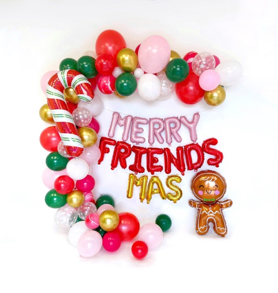 Christmas Balloon Garland Kit Christmas Party Decorations Christmas Balloon Arch Ugly Christmas Sweater Party Decorations Friendsmas Banner