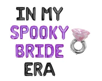 In My Spooky Bride Era Letter Balloon Kit Halloween Bachelorette Party Decorations Halloween Balloons Spooky Bachelorette Witch Eras Bach