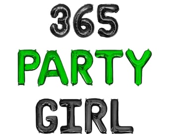 365 Party Girl Letter Balloon Kit Brat Bachelorette Party Decorations Brat Balloons Brat Summer Bachelorette Party Decor Brat Birthday Party
