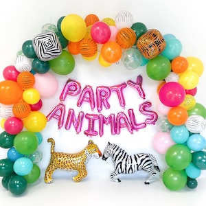 Jungle Balloon Garland Kit Balloon Arch Party Animals Wild Baby Shower Wild One Birthday Party Decorations Safari Wild One Birthday Party