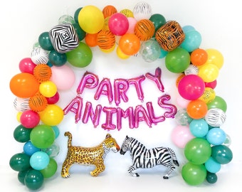 Jungle Balloon Garland Kit Balloon Arch Party Animals Wild Baby Shower Wild One Birthday Party Decorations Safari Wild One Birthday Party