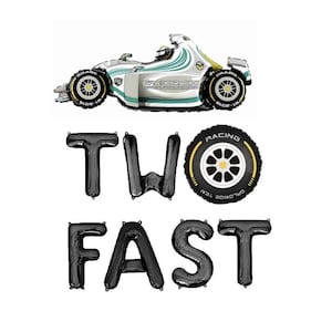 Two Fast Balloon Banner Race Car Birthday Party 2nd Birthday Party Decorations Race Car Balloons Car Themed Birthday Party Decor For Boys