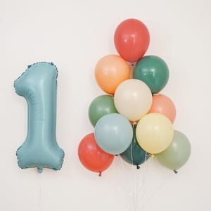 Customize:  ONEderful Jumbo 1st Birthday Party Decor The Wonderful Things You Will Be Themed Birthday Balloons Boys Pastel Balloon Bouquet