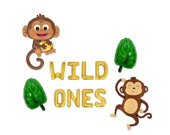 Wild Ones Letter Balloon Kit 1st Birthday Party Balloon Banner First Birthday Party Decorations Twins Birthday Party Twins 1st Birthday