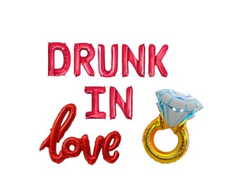 Drunk In Love Letter Balloon Kit Bachelorette Party Decorations Bridal Shower Engagement Party Bachelorette Party Supplies Bach Party Decor