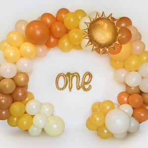 First Trip Around The Sun Boho Sun Balloon Garland 1st Birthday Party Decorations Little Sunshine Baby Shower Sun DIY Balloon Arch Kit