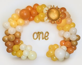 First Trip Around The Sun Boho Sun Balloon Garland 1st Birthday Party Decorations Little Sunshine Baby Shower Sun DIY Balloon Arch Kit