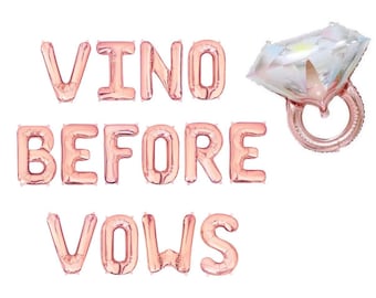 Vino Themed Bachelorette Party Decorations Wine Bach Party Decor Vino Before Vows Bridal Shower Engagement Party Supplies Vino Balloons