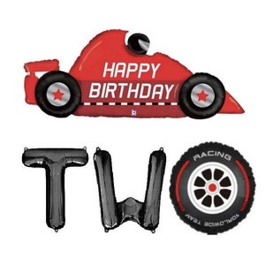 Two Balloon Banner Retro Race Car Birthday Party 2nd Birthday Party Decorations Race Car Balloons Car Themed Birthday Party Two Fast 2 Fast