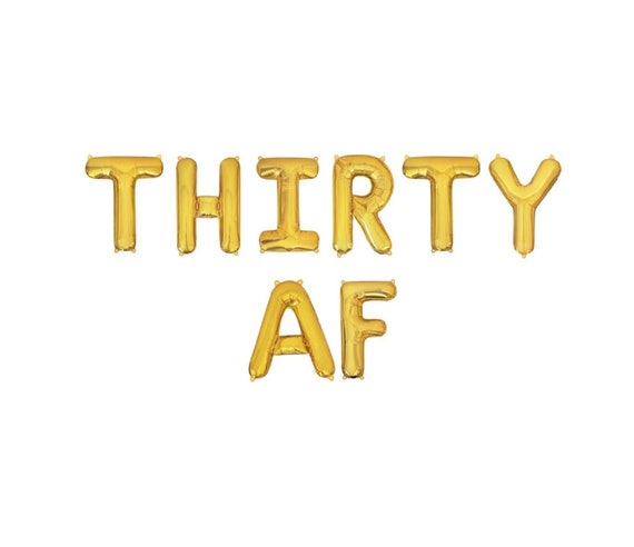 30 Af Balloons Thirty Af 30th Birthday Party Decor 30th Etsy