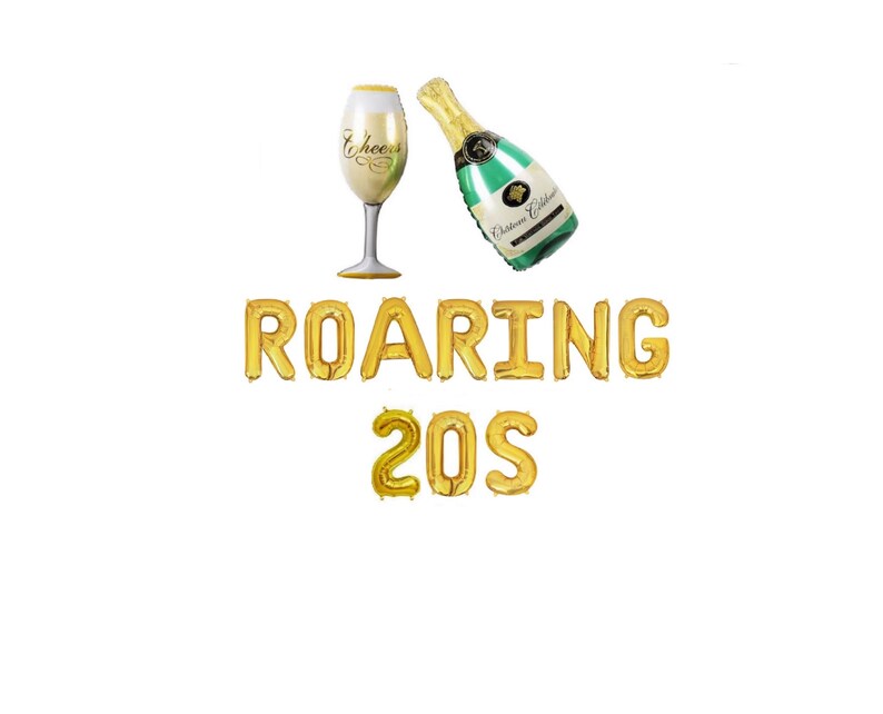 New Years Eve Party Decorations NYE Party Decor Roaring 20s Balloon Banner Roaring 2020 1920s Gatsby New Years Eve Banner NYE Party 2020 