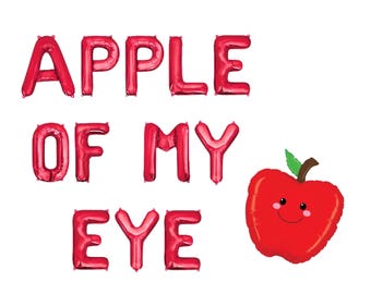 Apple Of My Eye Letter Balloon Kit Halloween Baby Shower Decorations Apple Balloons Fall Baby Shower Decor Red Apple Picking Party Supplies