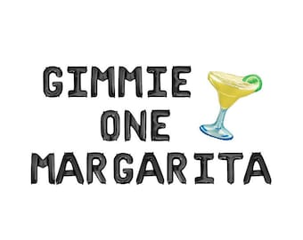 Gimmie One Margarita Letter Balloon Kit Birthday Party Balloon Banner Bachelorette Party Decorations Bride to Be Margarita Fiesta Decor