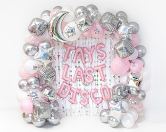 Last Disco Bachelorette Balloon Garland Nashville Bachelorette Balloon Arch Bachelorette Party Space Cowgirl Lets Go Girls Austin Disco Arch