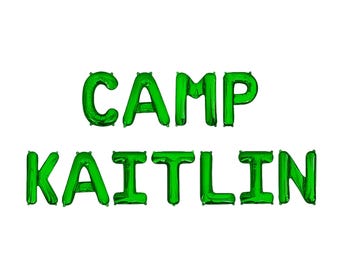 Camp Custom Name Letter Balloon Kit Bachelorette Party Balloon Banner Bachelorette Party Decorations Camp Bach Party Summer Camp Bach Theme