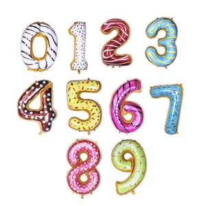 36 inch Donut Balloons Donut Grow Up Party Donut Balloon Numbers Donut Balloons Donut Balloon Bouquet Kit Donut Birthday Party Balloons image 1