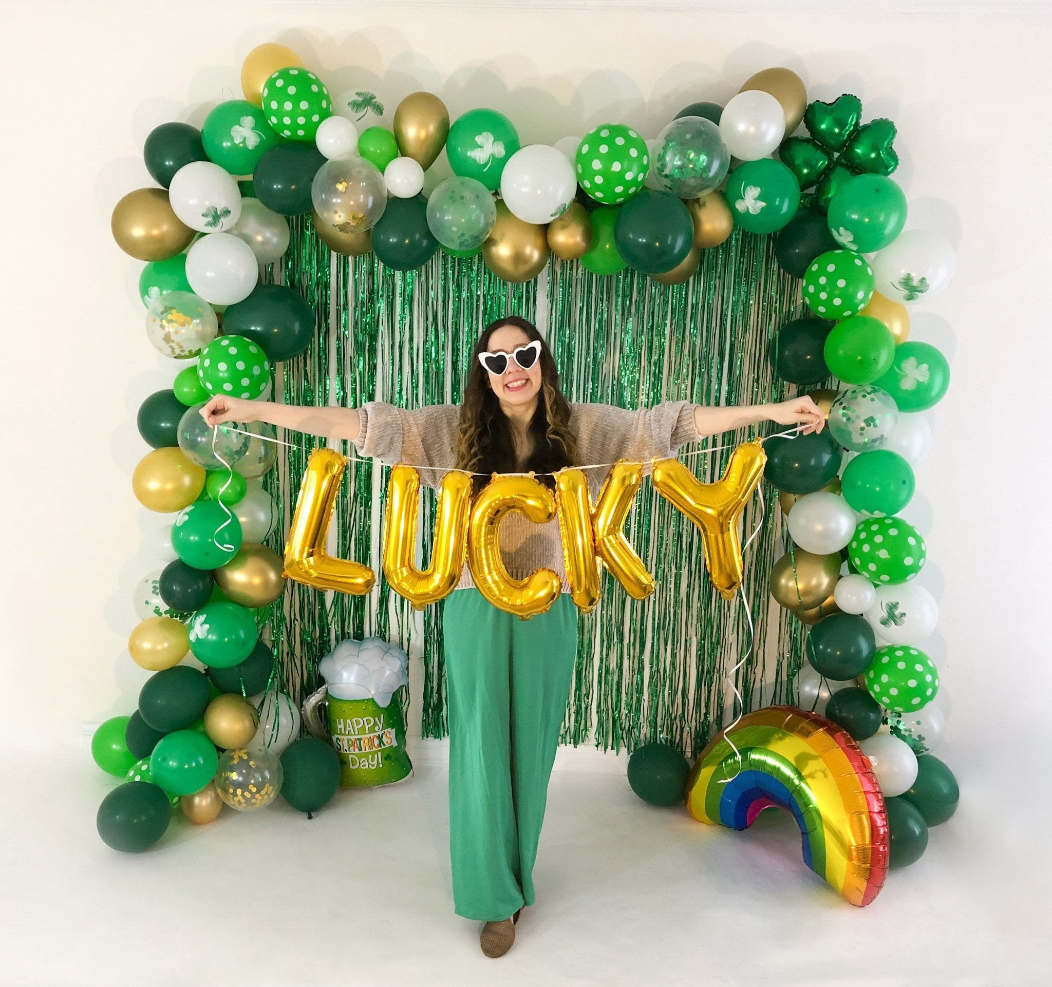 Lucky Balloons - St Patricks Day Party Decor Decorations Patrick Banner Paddys