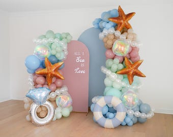 All I Sea Is Love Beach Bridal Shower Balloon Garland Baby Shower Decorations Bachelorette Ocean Engagement Party Decor Last Toast Arch